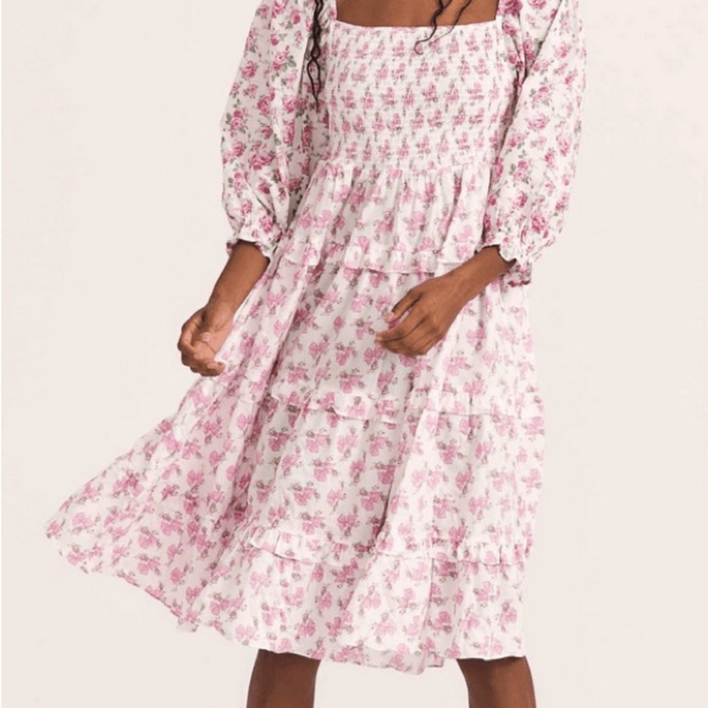 LoveShackFancy x American Girl Doll Dress Pink with Bows women size small
